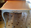 vintage painted games table with leather top
